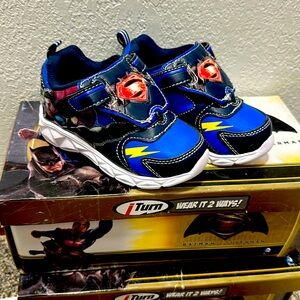 Boys Suowr man and Batma  Light Up Shoes